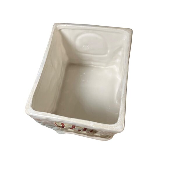 Ganz  Ceramic Bakery Cookie Jar w/ Candy Cane Accent Snowy Roof & Holiday Detail - Picture 9 of 11